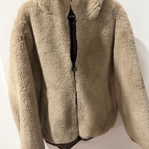 Zara Tan Teddy Jacket